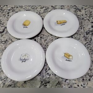 RAE DUNN SET OF 4 CHEESE PLATES